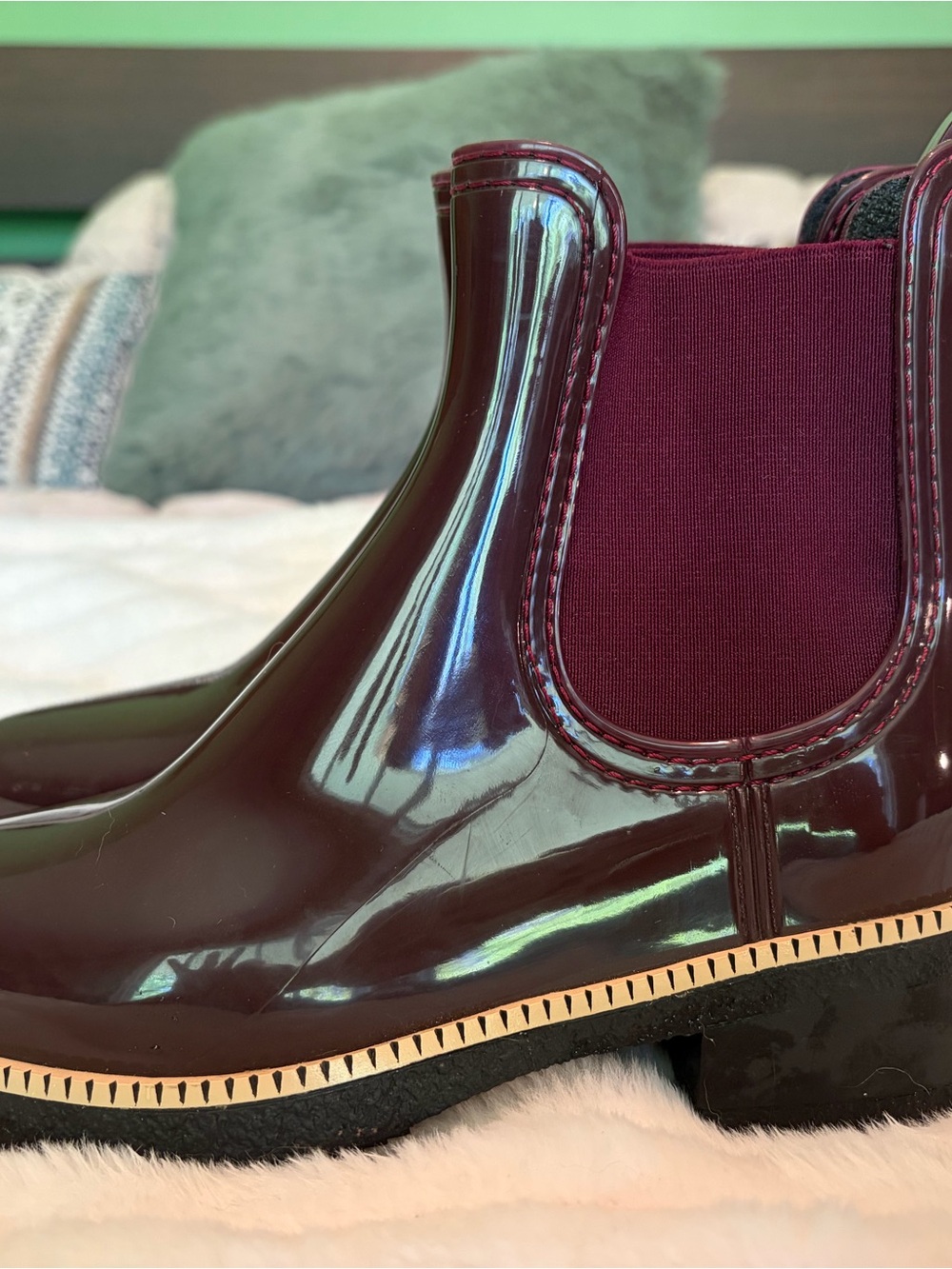 Lemon Jelly Rain Booties in New Condition